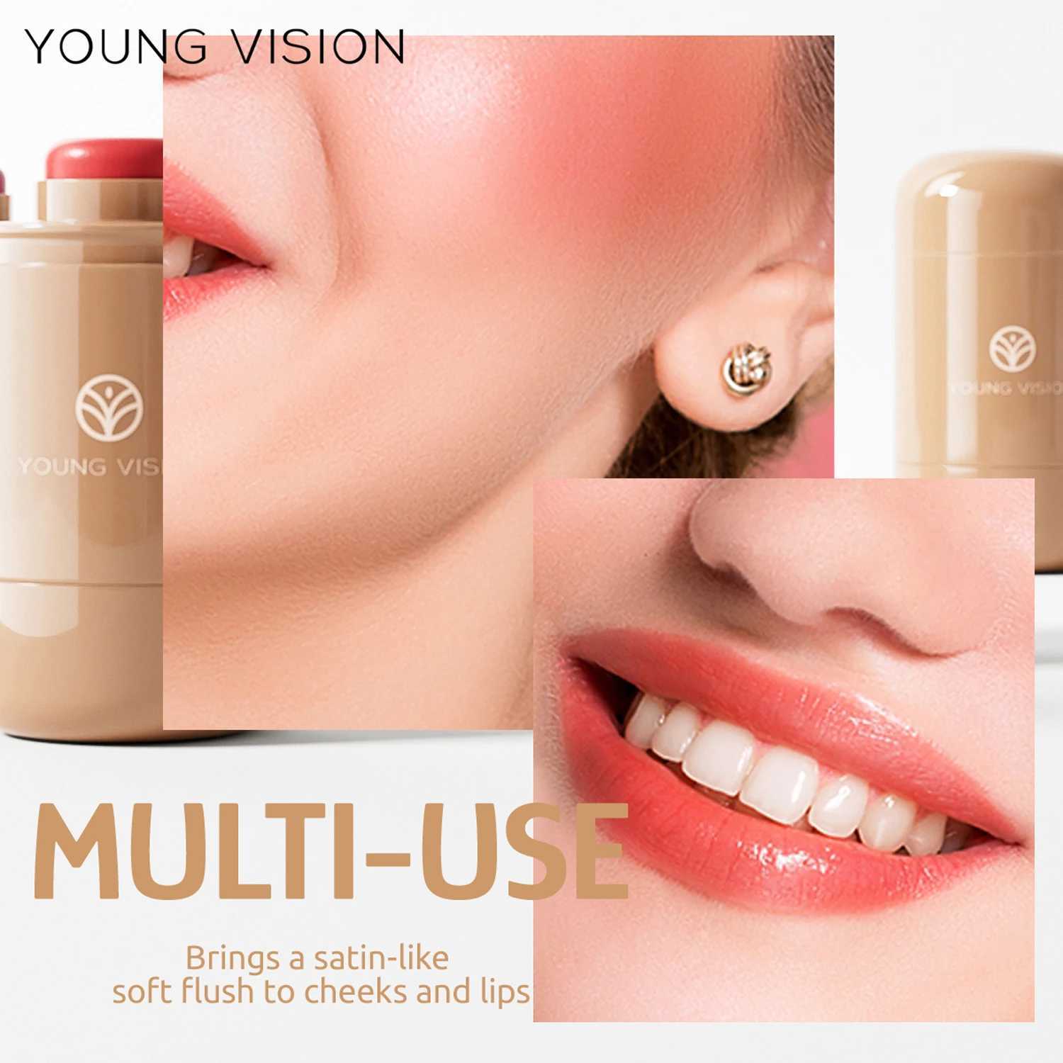 VISION 6colors/pack Matte Long Lasting Color Pocket B Stick Waterproof Sweatproof Lips Cheeks Creamy Rouge BerryW250220
