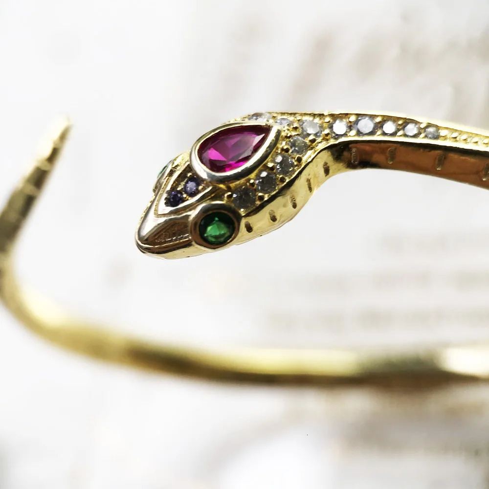 Bracelet Curve Golden Snake European Exquisite Jewelry Bohemian Womens Gift Summer High Quality Solid Silver 925 Silver Bracelet 250220