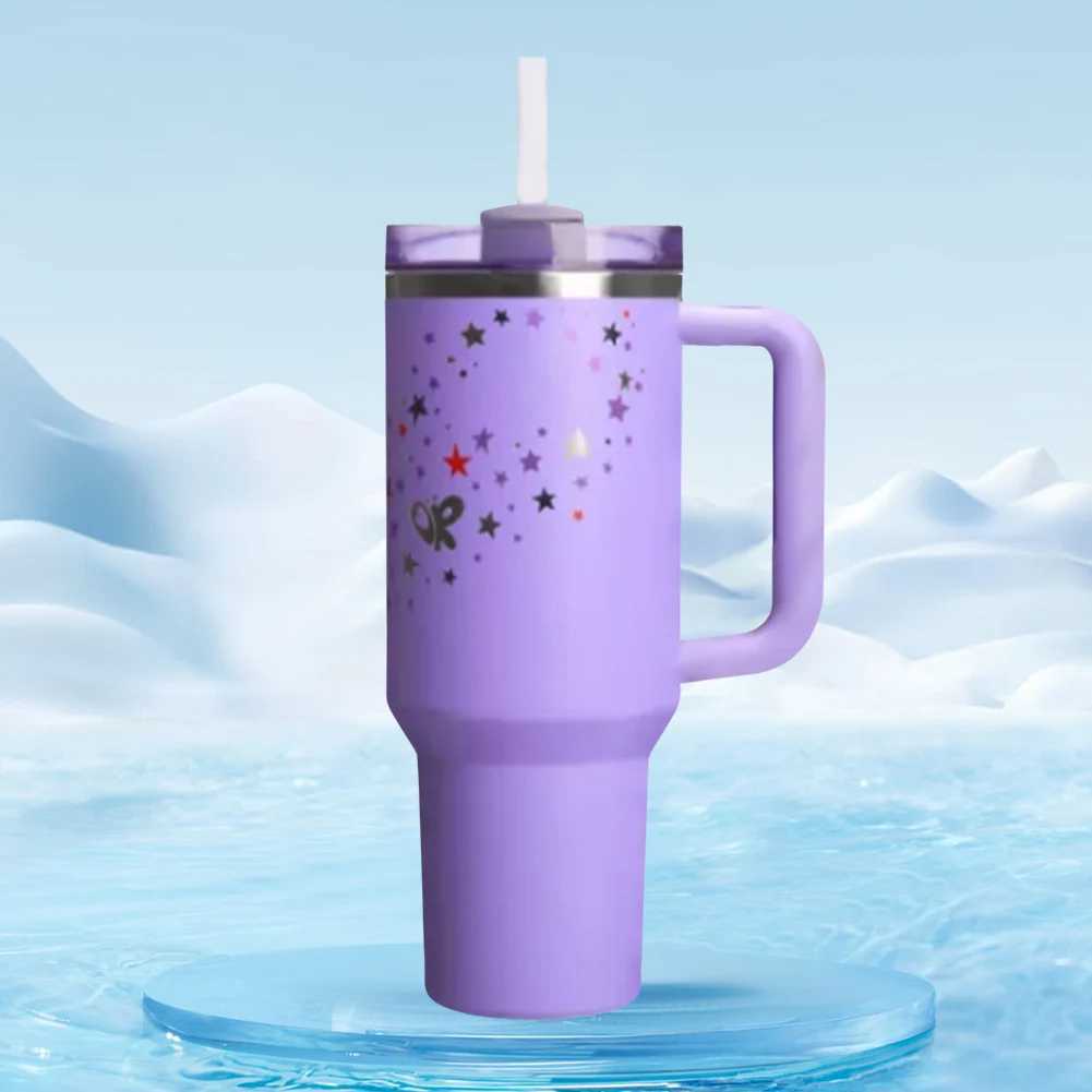 40oz Double-Layer Insulated Cup with Lid Straw Water Cup Stainless Steel Vacuum Insulated Mug for Cold Hot BeveragesT250220