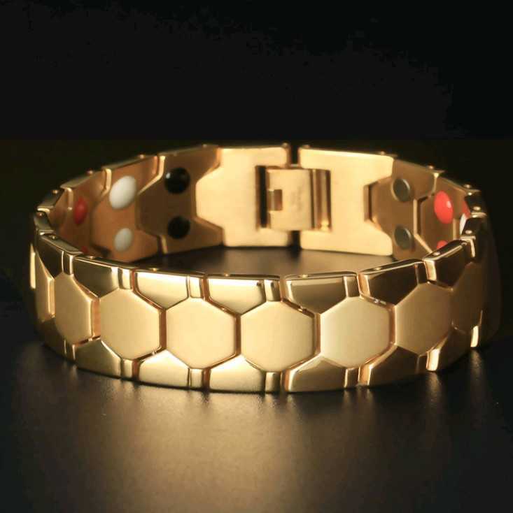 Charm Bracelets Hot selling diamond double point mens bracelet magnetic stone energy detachable hexagonal bracelet magnetic stone bracelet H25220