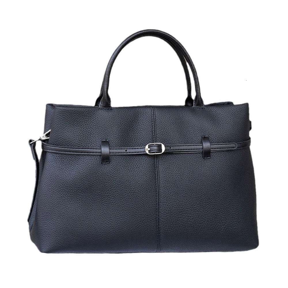 Genuine Leather Fashion Women Black Handbag Desiger Ladies Shoudler Cross Large Brown Bags