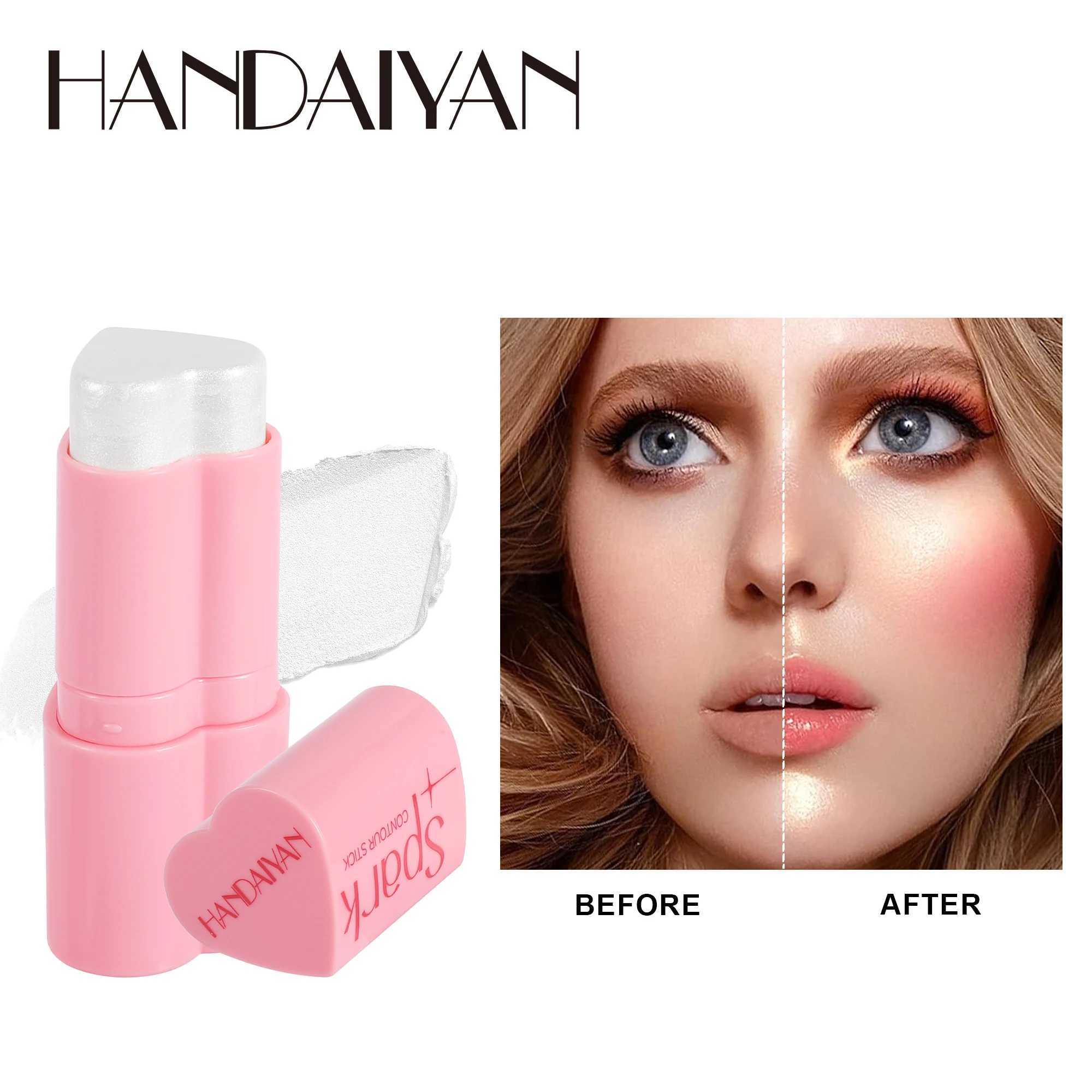 Handaiyan Matte Glitter Bear Cheek B Highlighter Stick Rouge Waterproof Bronzer Pen Contour MakeupW250220
