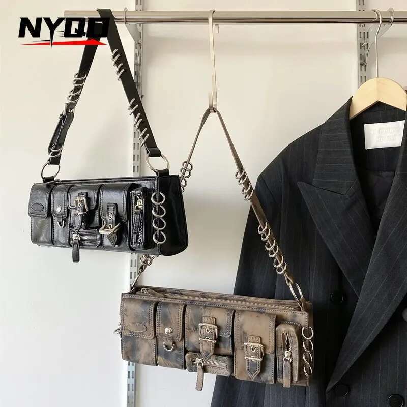 2024 Designer Ladies Vintage Handbags Spice Girls Shoulder Underarm Bag Women Half-Moon Biker Tote Bags Bolsos De Mujer