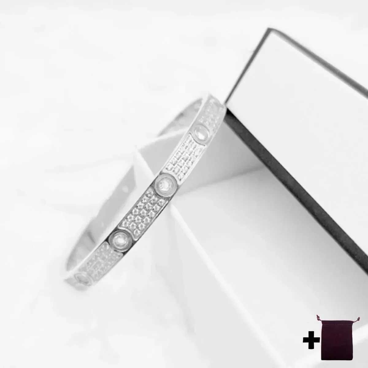 Bangle S925 high-quality fashionable high-end luxury exquisite all diamond boutique bracelet suitable for all occasions J250217 16PEN
