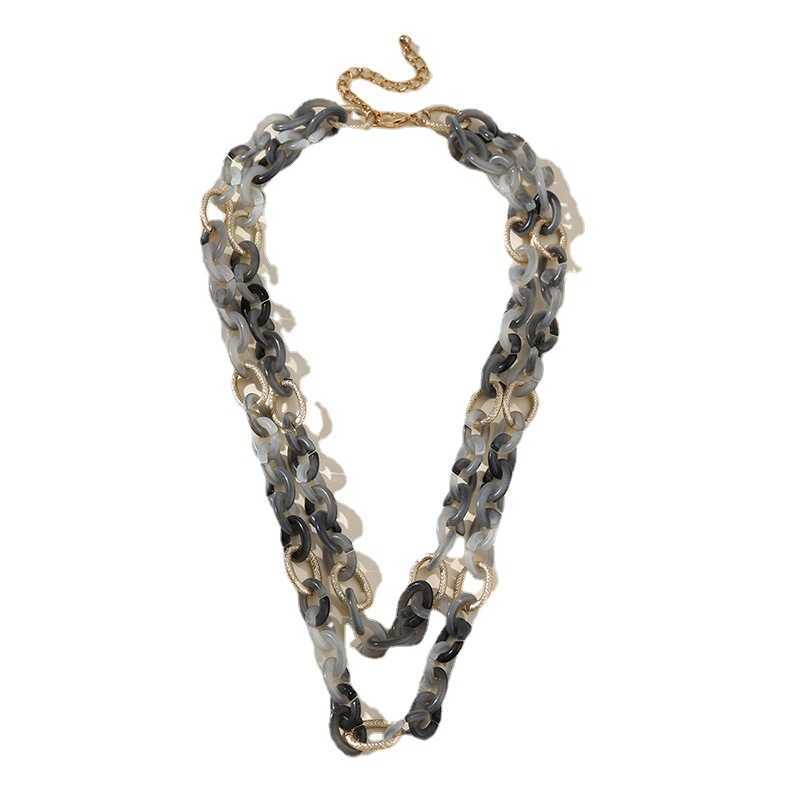 Pendant Necklaces Board necklace Korean version Ins Harajuku cool style street necklace personality niche accessory H25219