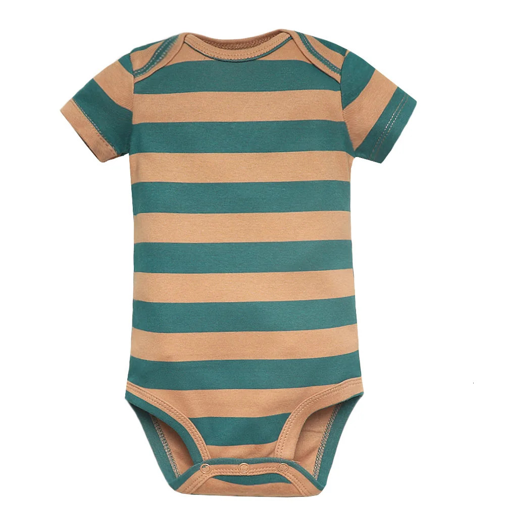 5PCS/Lot born 100% Cotton Baby Boy Girl Clothes Short Sleeve Soft Baby Bodysuits Infant Bebe Clothing Baby Shower Gifts 250220