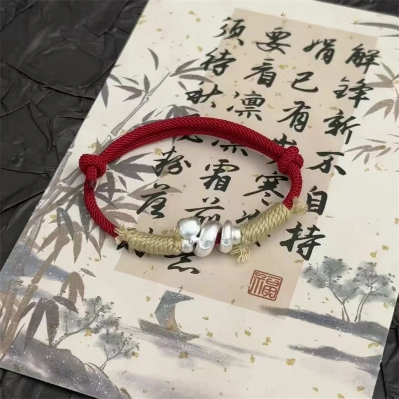 Pure Silver 999 Snake Year Peace Joy Blessing Multiple Handstrings for the Year of the Snake Transit Bracelet 250220