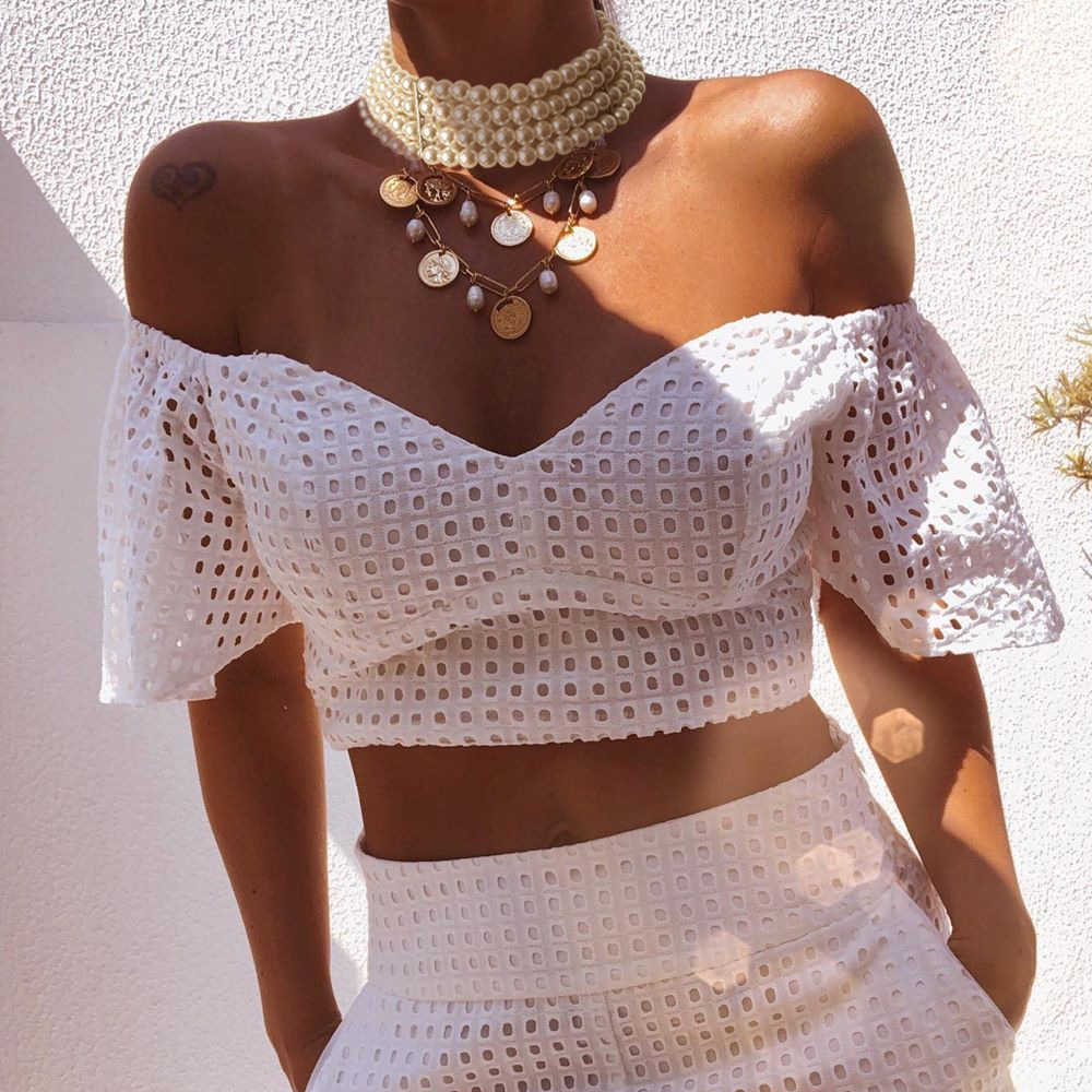 Pendant Necklaces Multi layer bead pearl necklace with feminine charm choker collarbone chain accessory H25219