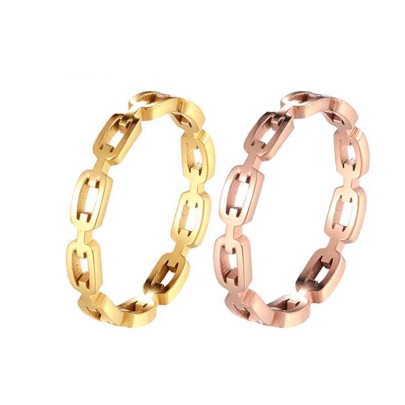 Stainless steel ring with chain links mens Venturi ring Geely ring finger gold silver ring set Venturi jewelry gift X250220