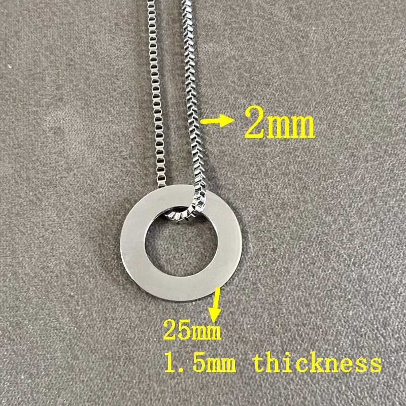 10Pcs Stainl Steel The Ring Pendant Necklace Ring Necklace for Men Women Girls TeensXJ250219