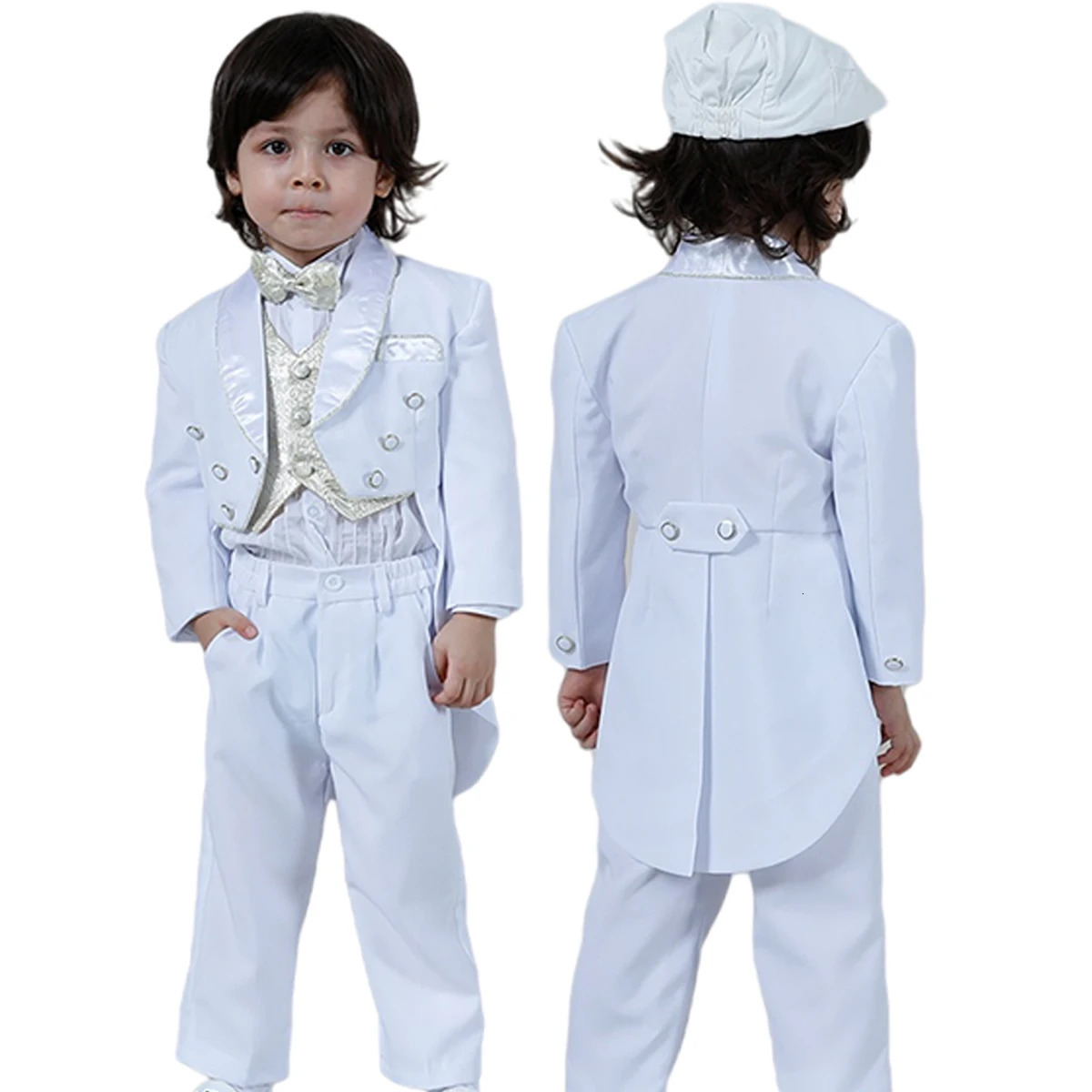 Baptism Outfit for Boys Kids Tuxedo Baby Christening Suit Toddler Wedding Ceremony Blessing Clothes Infant Winter Formal Set 250219