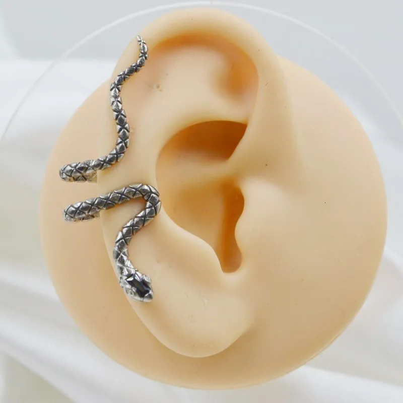 20 snake shaped PUNK EMO earrings cuff earrings packaging clip on earrings clip on female/male non perforated jewelry 250220