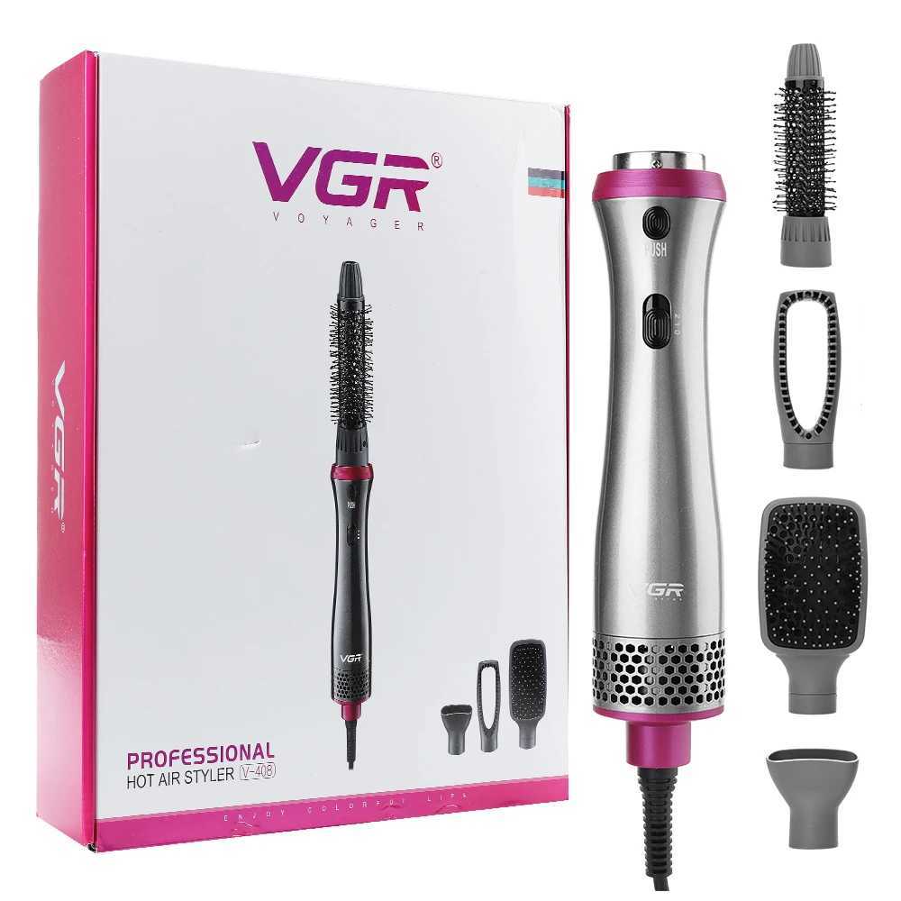 VGR 4 In Hair Dryer Brush One Step Hair Dryers Volumizer Fluffy Hot Air Brush Comb Hair Straightener Curling Wand Styling Tool W250220