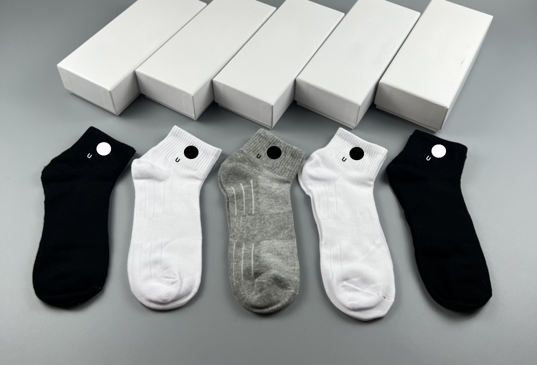 UU-L3508 Breathable Unisex Yoga Socks 5Pairs/Set - Durable Cotton Footwear for Active Lifestyles Essential Athletic Socks for Men and Women Ideal for Yoga and Daily Use