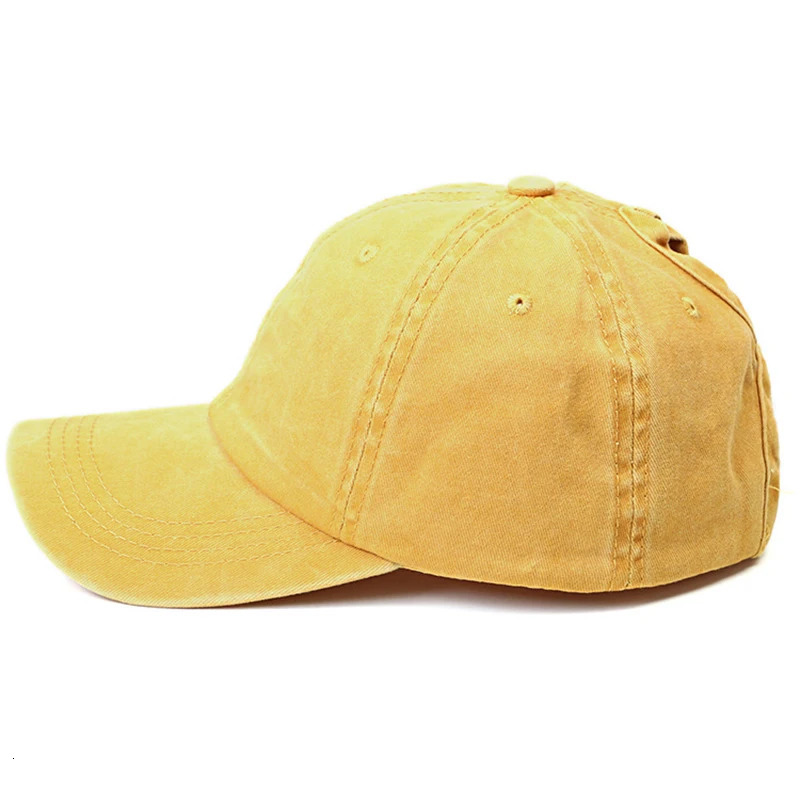 Womens hollow outdoor ponytail baseball cap washed denim hunting cap cotton outdoor sports simple Vintag Visor casual cap 250214