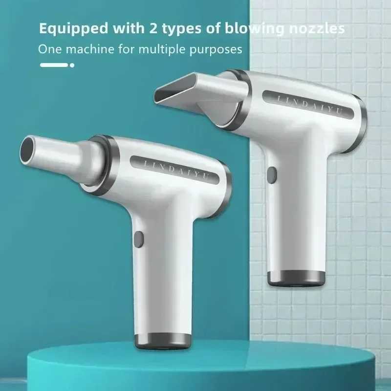 High Speed 000RPM 4 in Wireless Hair Dryer Multifunctional Air Duster Travel USB Rechargeable Only Cold Wind Blow Dryer W250220