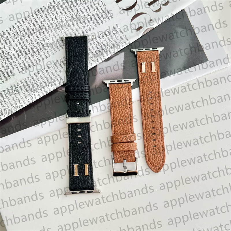 Designer Apple Watch Band Strap For Apple Watch Series 10 ultra 9 8 4 5 3 6 7 SE Bands 49mm 38mm 40mm 41mm 44 MM 45mm 42mm 46MM Wristband Leather Bracelet Smart Wa S25920