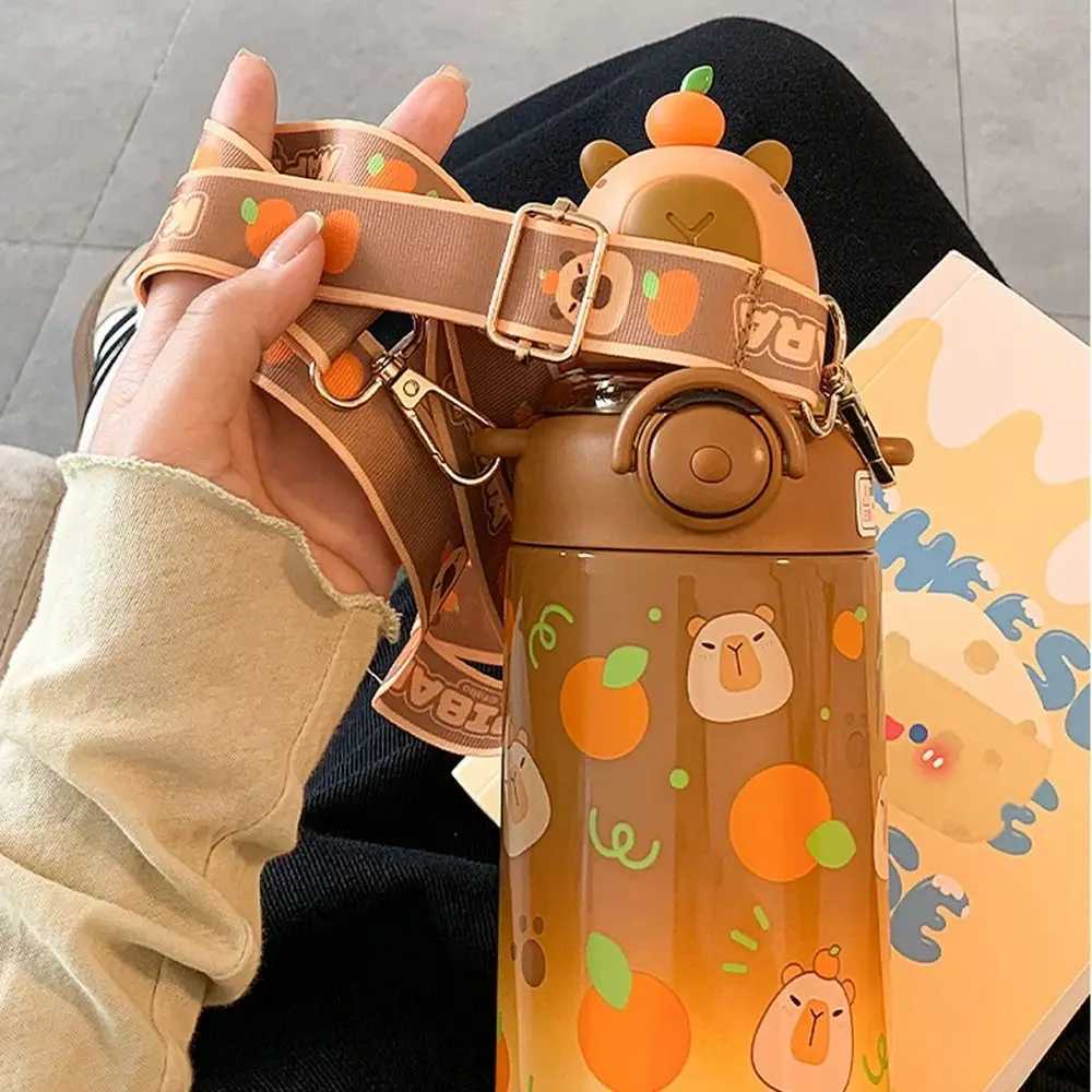 Large Capacity Capybara Bottle Stainless Steel Water Bottle Insulated Cup for Bara Panda Vacuum Flasks Cartoon Thermal MugT250220