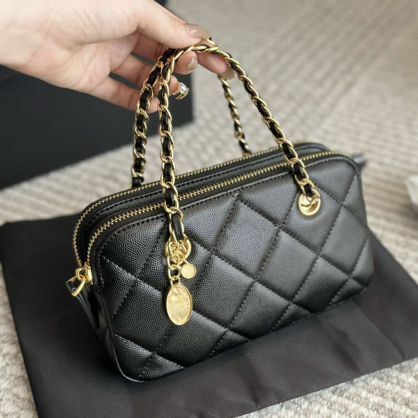 Women Bag Designer Shoulder Bag Caviar/Patent Leather Matelasse Chain Small gold coins Evening Clutch Portable Flap Crossbody Coin Vanity Case Handbag 20X11.5cm