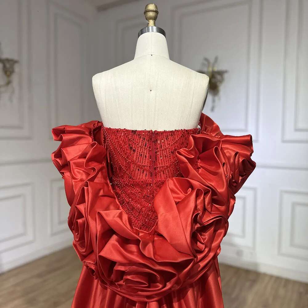 Hill Serene Customized Red Long Cape Pearls Beaded Mermaid Evening Dresses Gowns For Formal Ocn BLA A mal