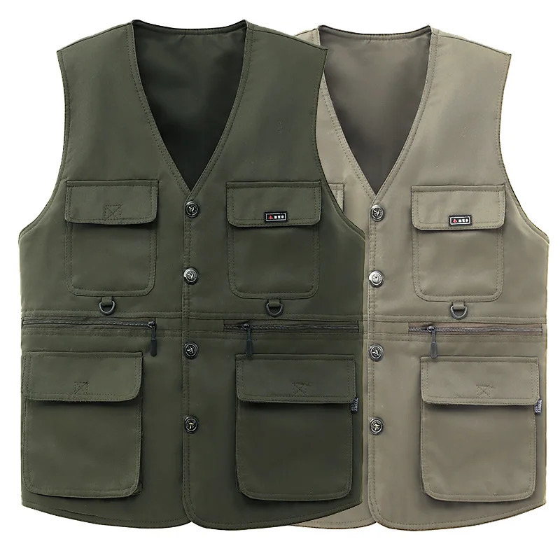 Fishing Vest Unloading Tactical Outdoor Vests Man Pographer Waistcoat Mesh Work Sleeveless Jacket Multi-pocket Vest Coats 250219