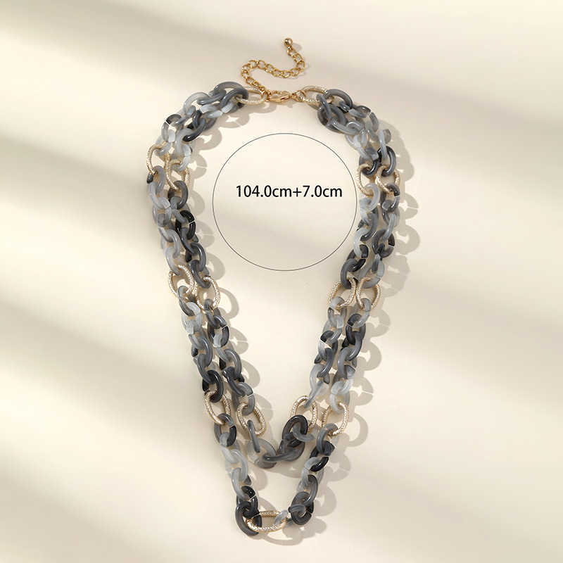 Pendant Necklaces Board necklace Korean version Ins Harajuku cool style street necklace personality niche accessory H25219