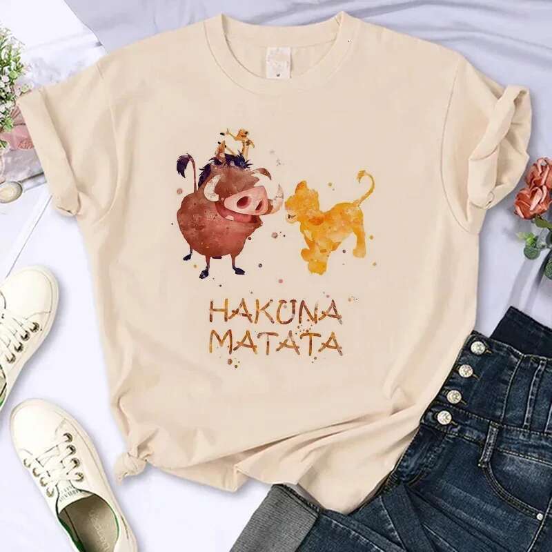 90s Kawaii funny T-shirt, King Chat funny T-shirt Harajuku Hakuna Matmitshirt women's top women's clothing