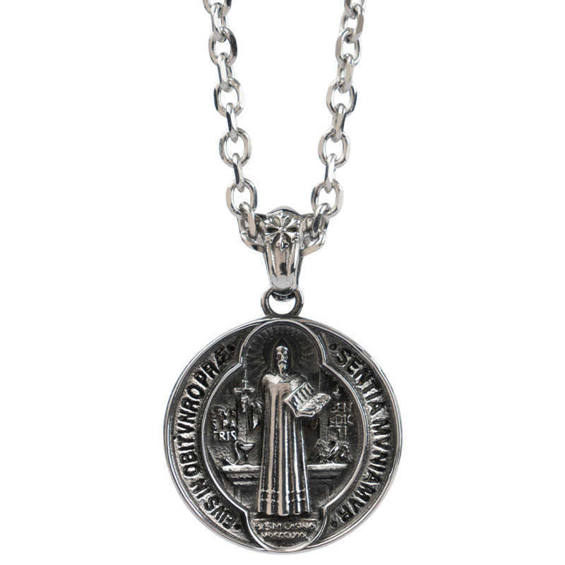 Pendant Necklaces Gothic loli pendant ins necklace womens titanium steel mens trendy hip-hop street personality pendant H25219