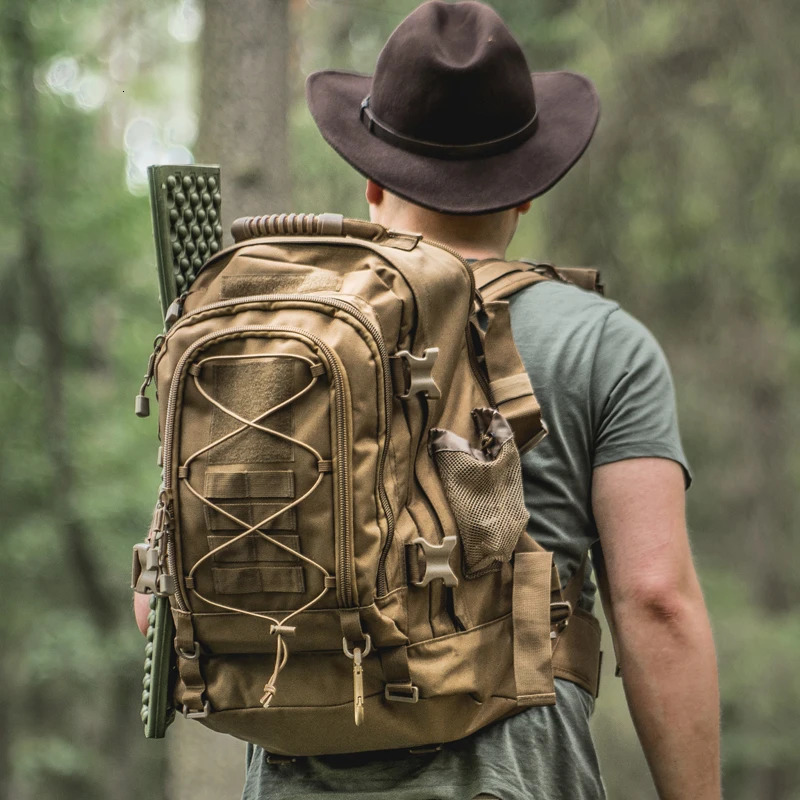 65L Outdoor Tactical Backpack Mens Hiking Bag Large Capacity Military Army Bags Travelling Camping Rucksack 250118