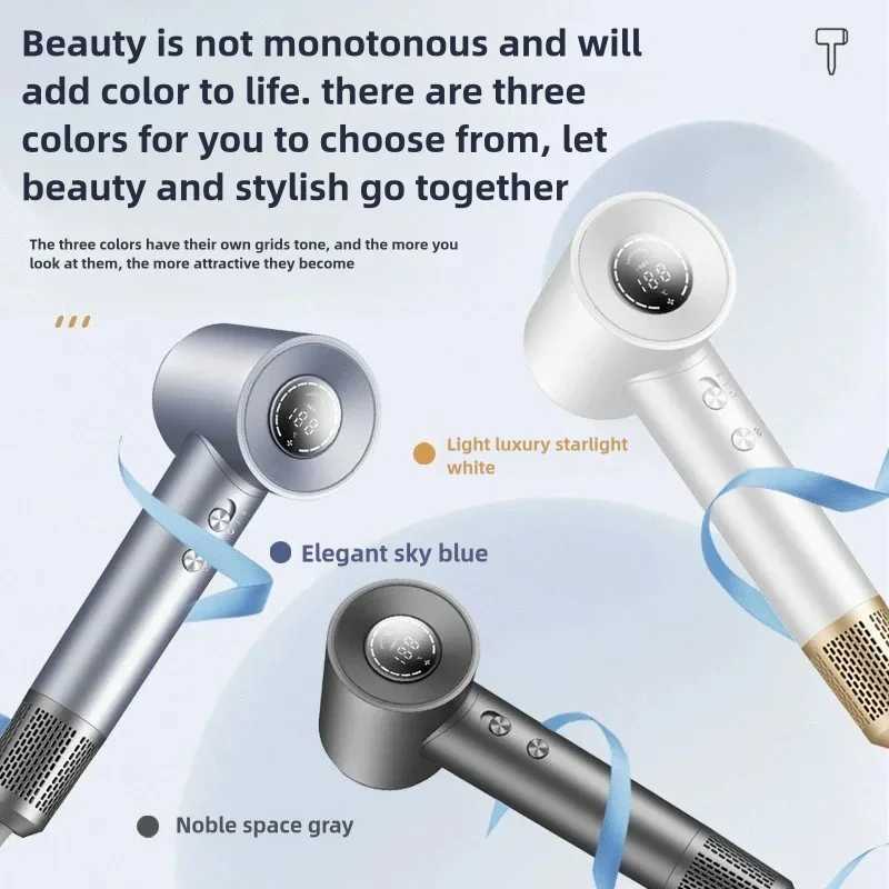 New Professional Leafless Hair Dryer Multifunction Salon Style Tool With Flyaway Attachment Negative Ionic Premium Hair Dryers W250220