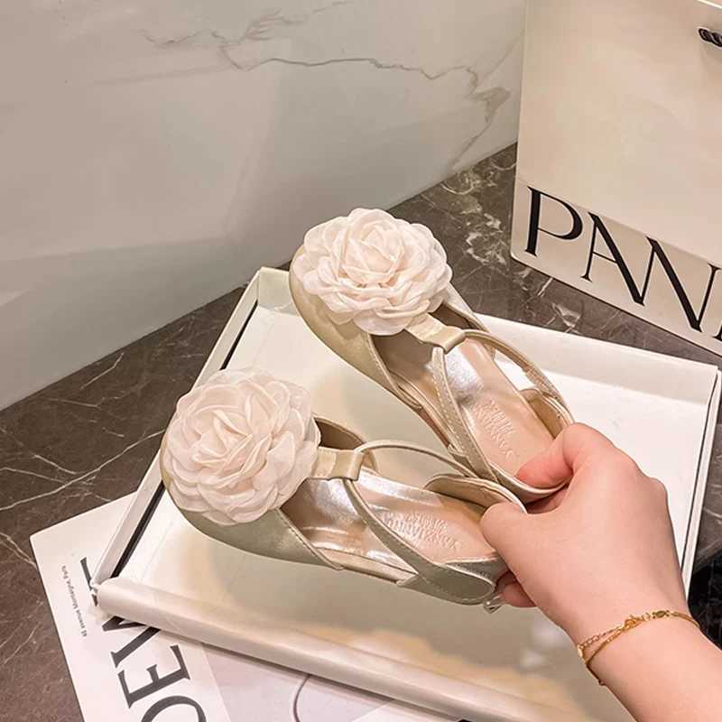 Luxury Silk Gauze Flower Ballet Flat Kid Girl Elegant Lace Floral Applique T-Bar Mary Jane Shoes Baby Child Party Dress Shoes X250220