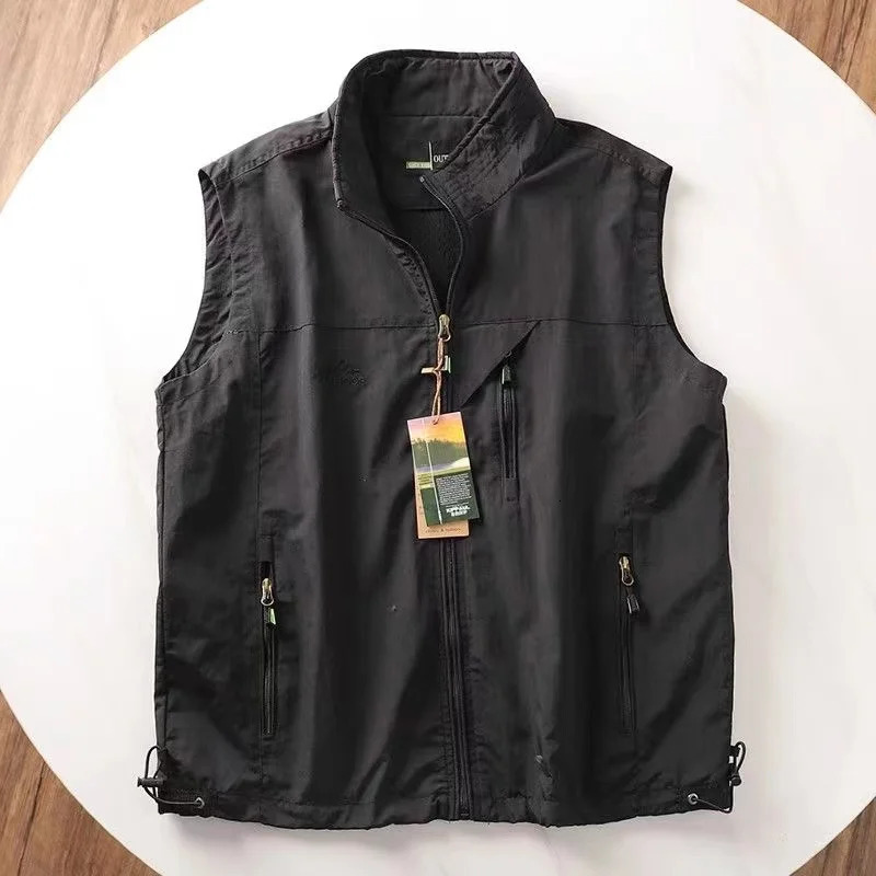 Outdoor multi pack vests work clothes vests customized stock casual waterproof vest 250219