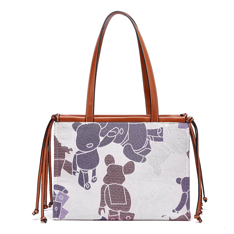 Tote 2025 New Fashionable Women's Simple Small Fresh Contrasting PU Armpit Shoulder Commuting Large Bag