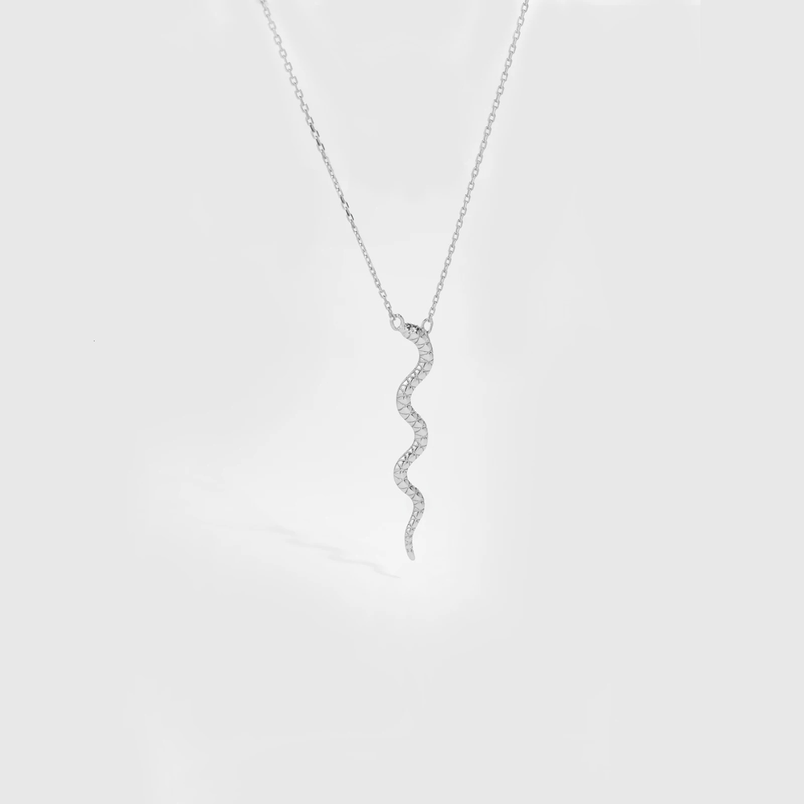 ANDYWEN 925 Sterling Silver Gold Snake Pendant Women Long Chain Animal Special Rock Punk Jewelry European Statement 250220