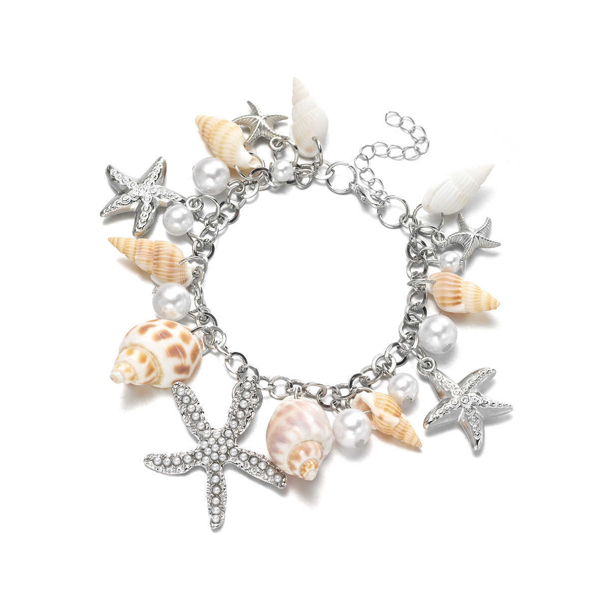 Charm Bracelets Korean fashion tide ocean Bohemian Style Bracelet starfish shell bracelet H25220