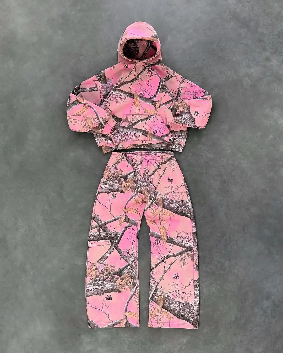 Y2K Mens Pants Retro Pink Camo Printed Pattern 2000s streetwear Sweatpants Men women Gothic Hip Hop Loose Straight Leg Pants 250220