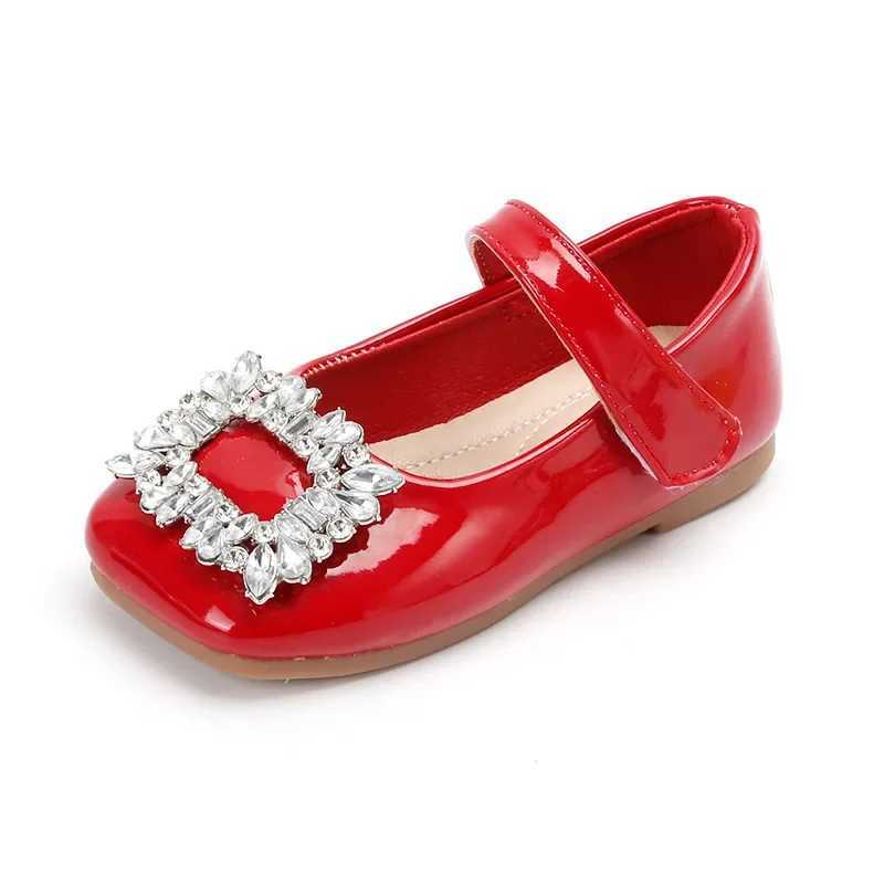 Princess Shoes for Girls Mary Janes Spring Luxury Diamante Patent Leather Shoes Wedding Childrens Princess Shoes X250220
