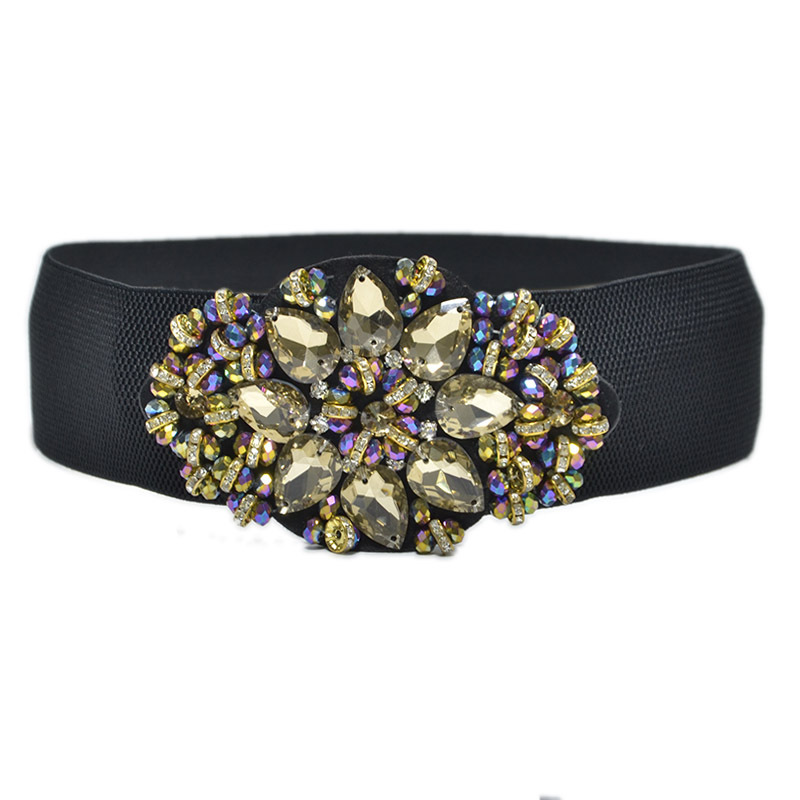 Women's Sweet Crystal Beaded Flower Waistband
