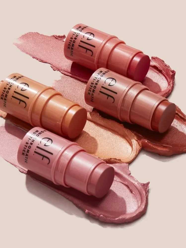 Original elf 3 in 1 Multi-purpose Stick Lipstick Ber Stick Eye Shadow Cream Lip Cheek Makeup Stick Pretty Beauty CosmeticsW250220