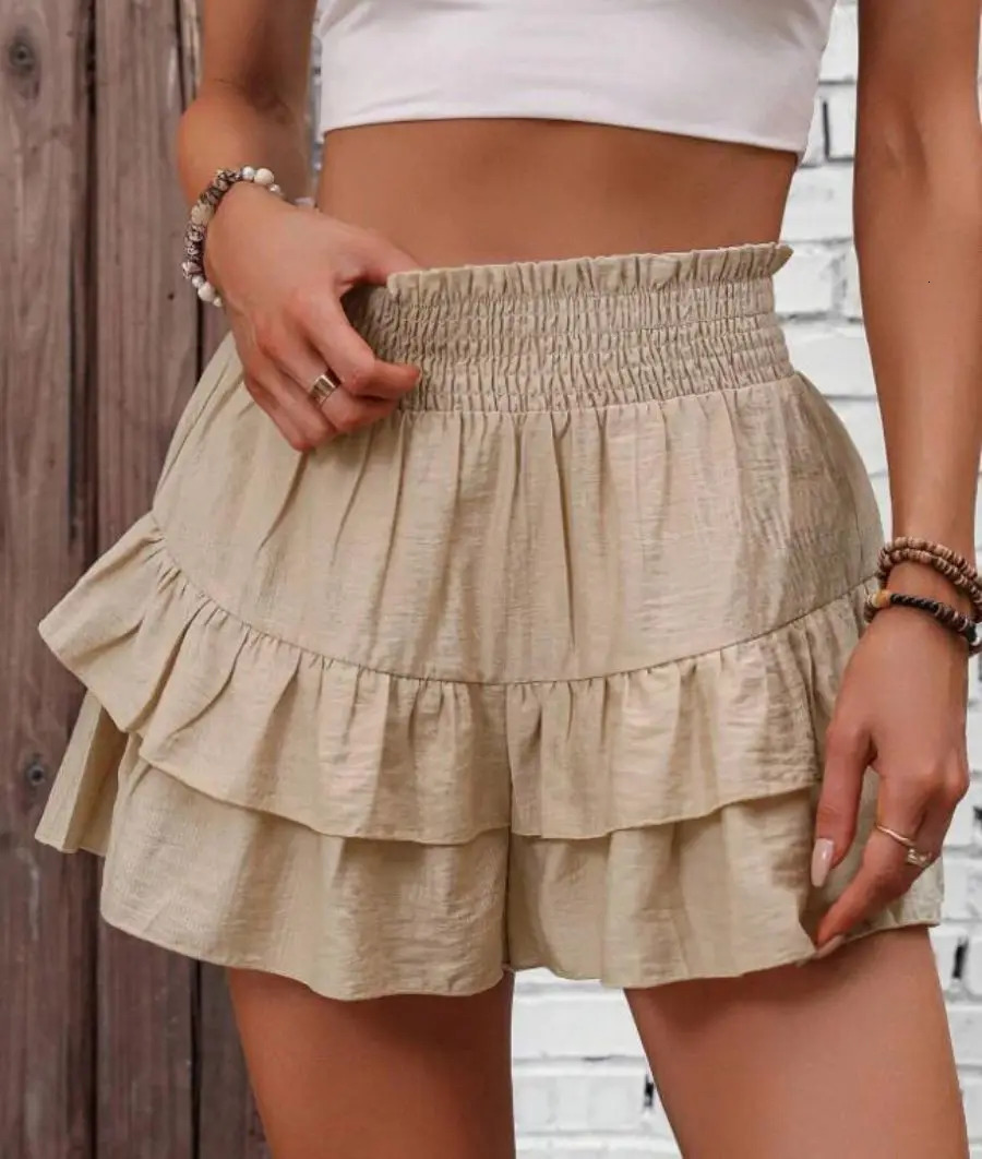Wide-leg shorts drape Joker casual skirt pants fashion womens dress 250219