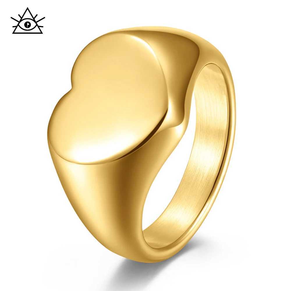 Cute Round Rings for Wen Stainless Steel Simple Geetric Finger Vintage Fishion Excellent Quality X250220