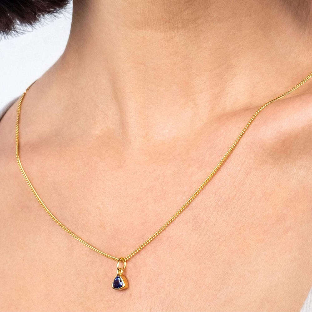 Titanium Steel Twee Necklace Born in December Lock Bone Chain Birthday Personalized Jewelry Zircon Stone
