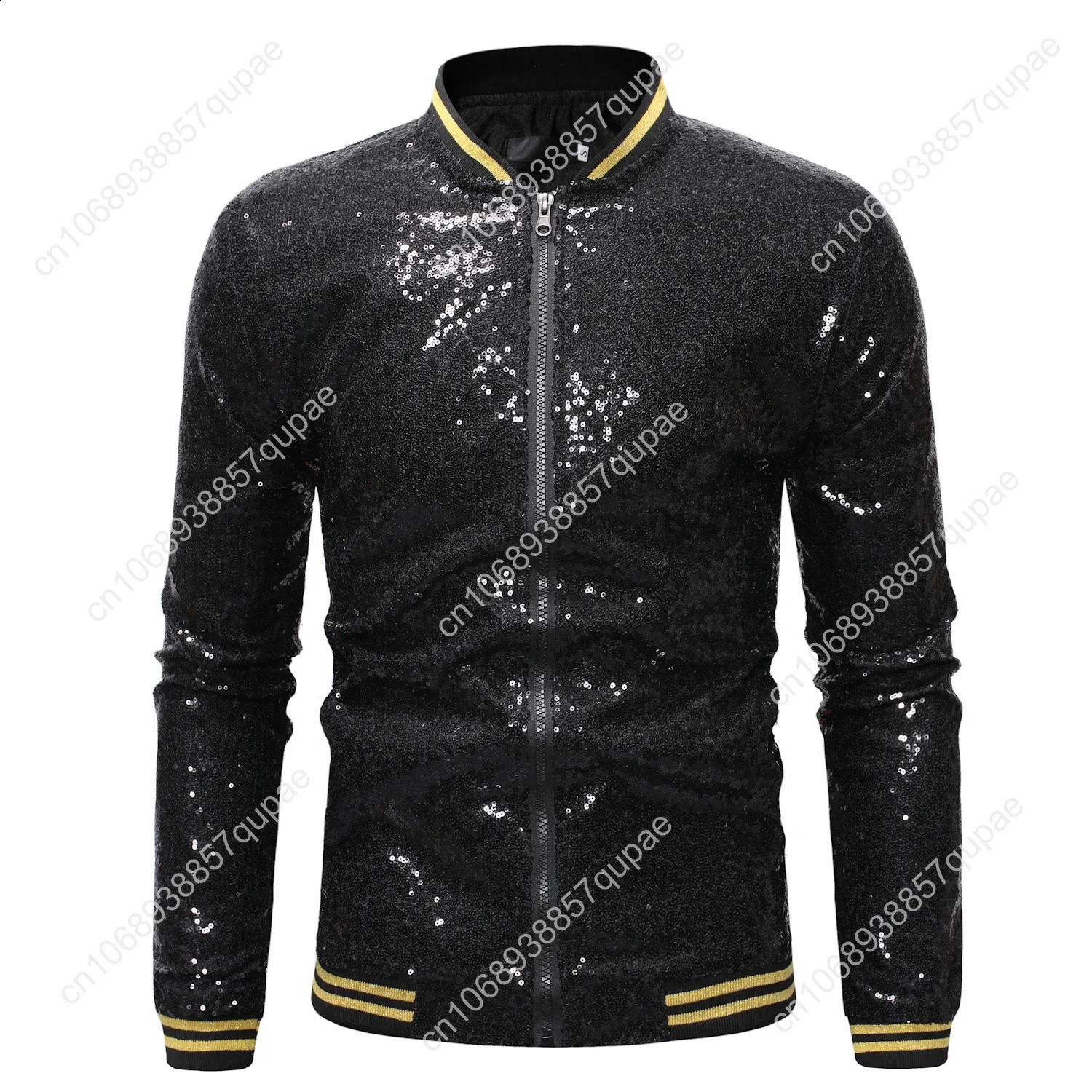 Glitter Metallic Disco Cool Reflective Jacket Men Women Zipper Windbreaker Coat Party Cycling Baseball Bomber 250218