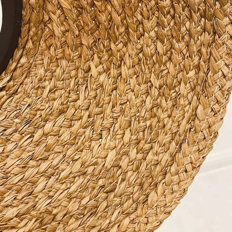 Fashion Wide Brim Raffia Sun Visor Hat for Women Straw Hat Ponytail Summer Beach Hat UV Packable Travel Derby Hat 250219