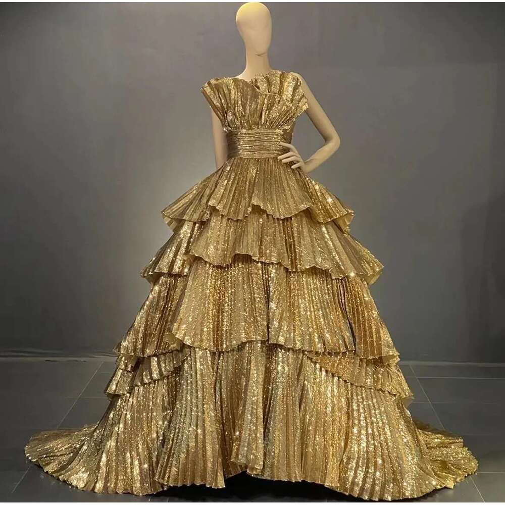 the golden prom boat neck bright sequins illusion tulle party evening dress custom new arrival 2025 prom dresses