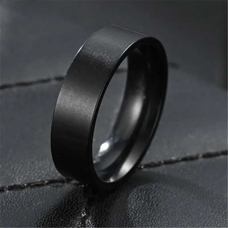 LETAPI punk retro 6mm simple stainless steel ring mens gold colored Fem fashion jewelry set X250220