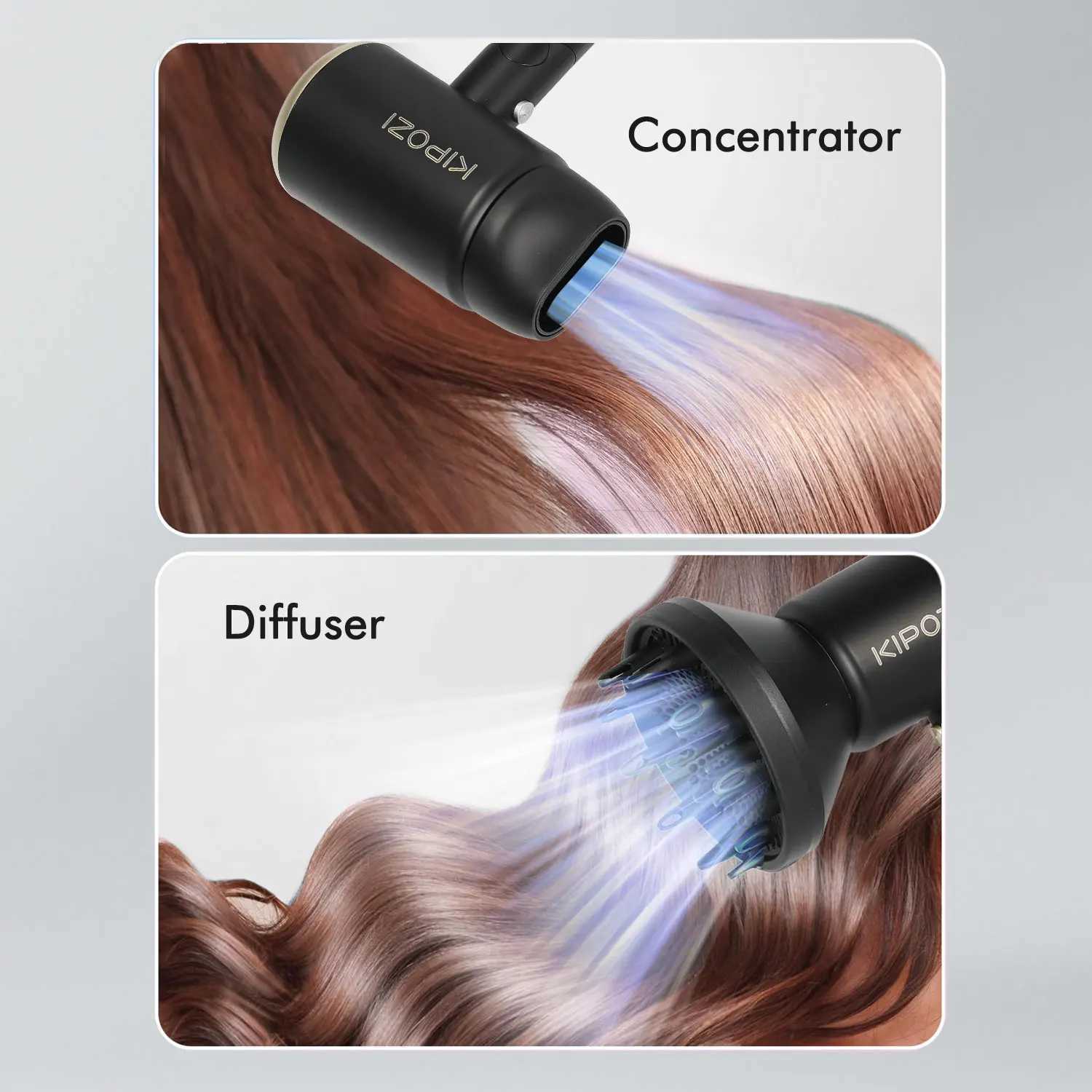KIPOZI Folding Hairdry 875W Low Noise Constant Temperature Quick Drying Suitable For Home Travel Hair Dryer Dormitory Blow Three W250220