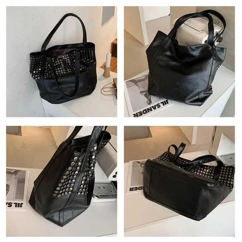 Large Capacity Designer Women Shoulder Bag Soft Casual Black Female Shopping Bag Lady Hobo Handbag Tote Travel Bag Y250218