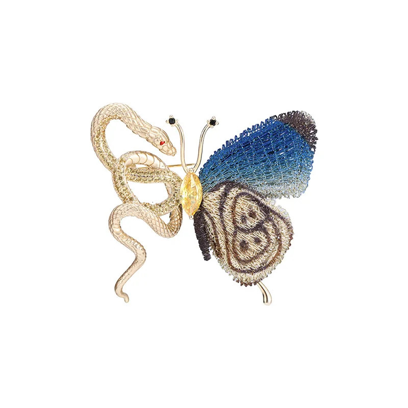 CHKAWOCI Spirit Snake Butterfly Zircon Brooch Valentines Day Gift Original Niche High end Set with Tight corset 250220