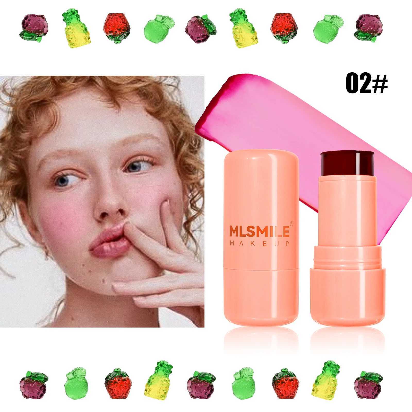 MLSMILE Jelly B Lip Cheek Dual-use Clear Lip Dye Lipstick Brightening Lip Gloss Stick Longlasting Easy To Smudge CosmeticsW250220